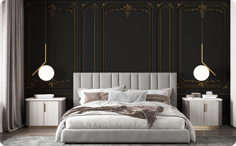 Wall Panel Cool Black Wallpaper Mural – ZEEKO HOME