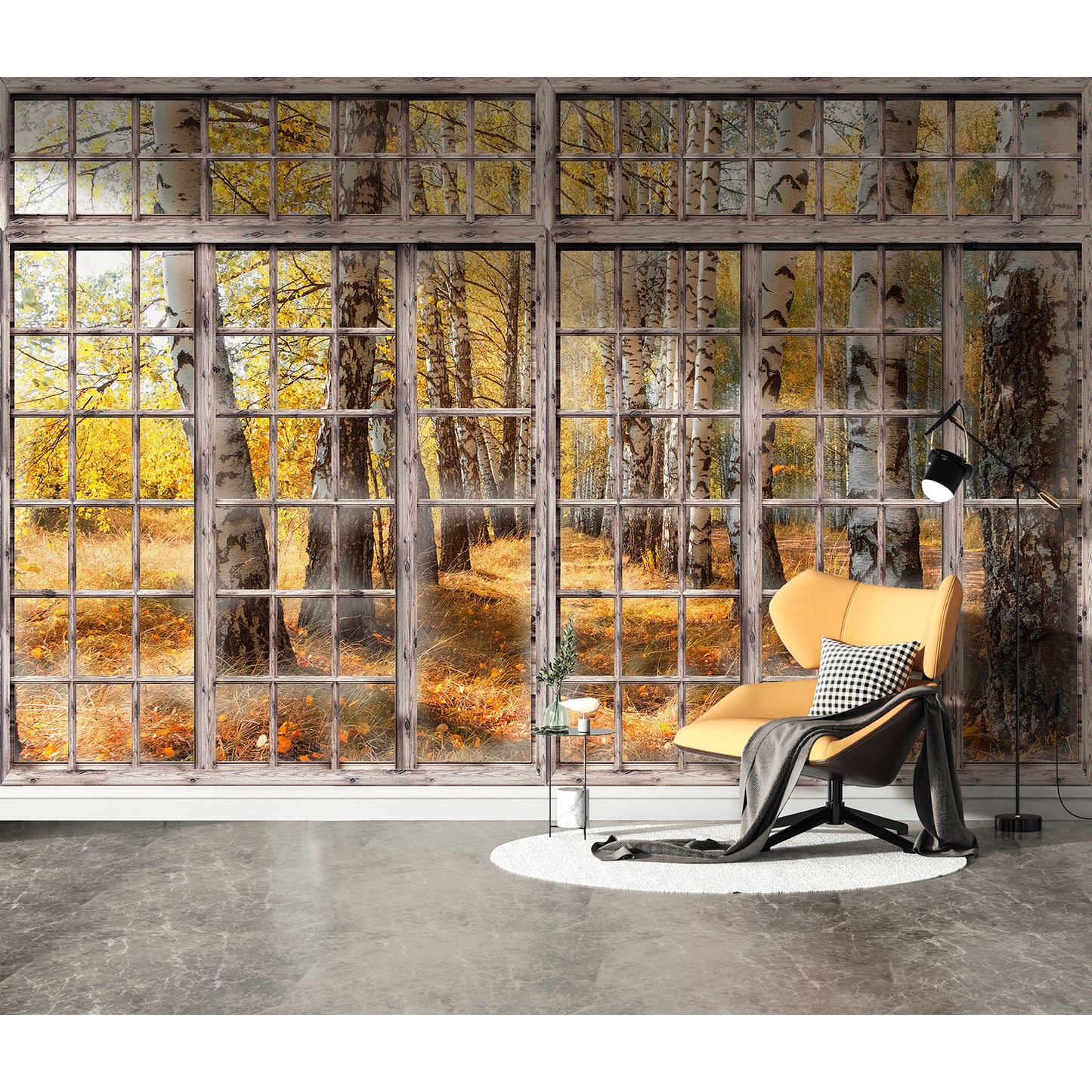 Window View Cool Autumn Wallpaper Mural