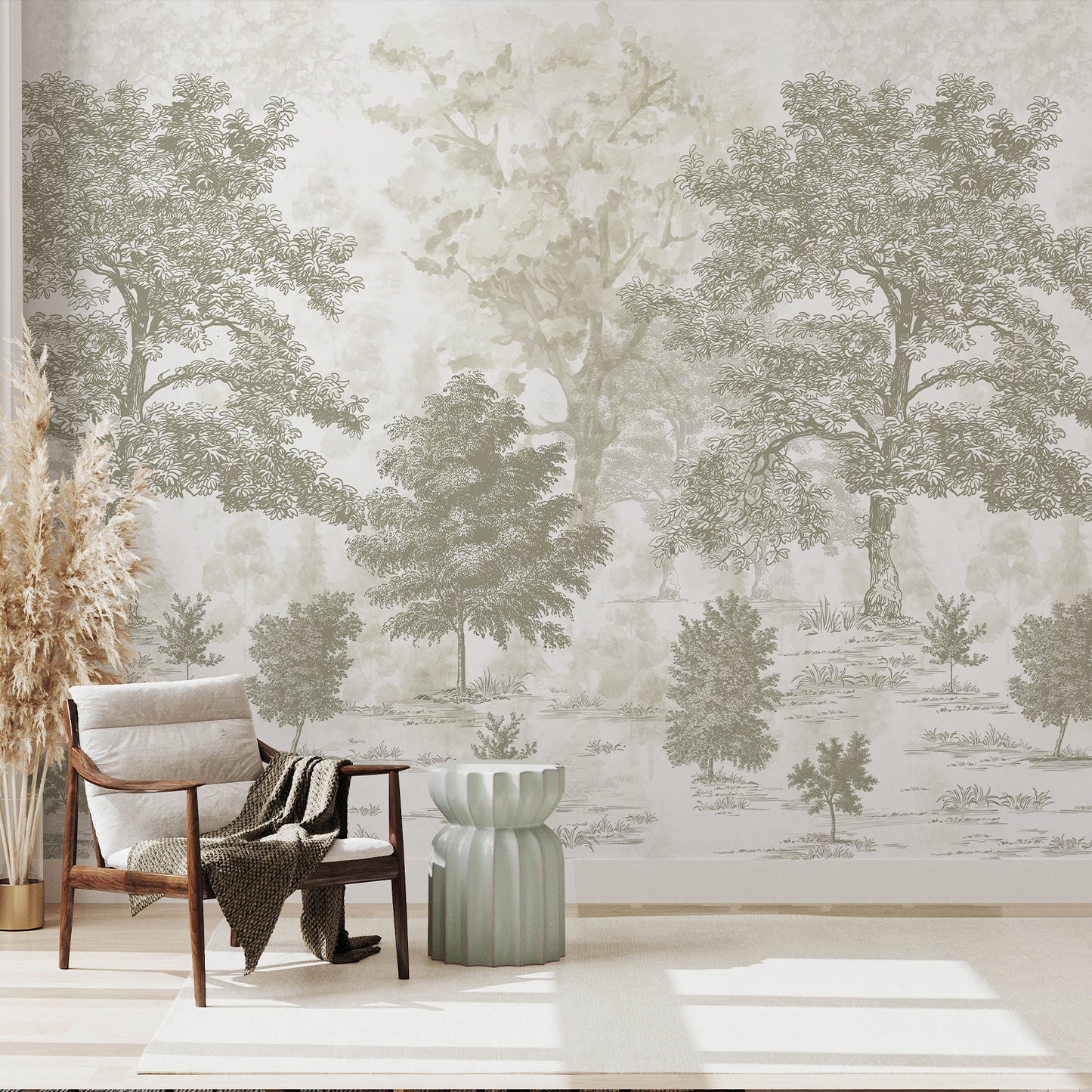 Forest Vintage Vast Expanse of Wilderness Wallpaper Mural