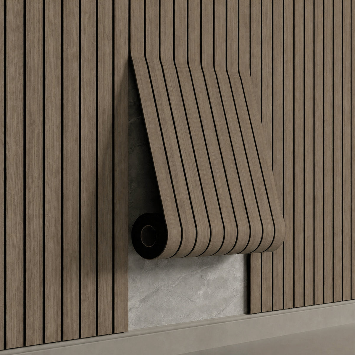 3D Foam Wood Slat Peel and Stick Wallpaper