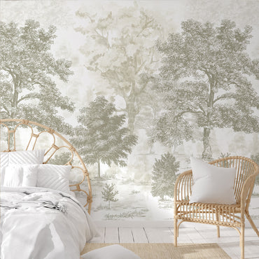 Forest Vintage Vast Expanse of Wilderness Wallpaper Mural
