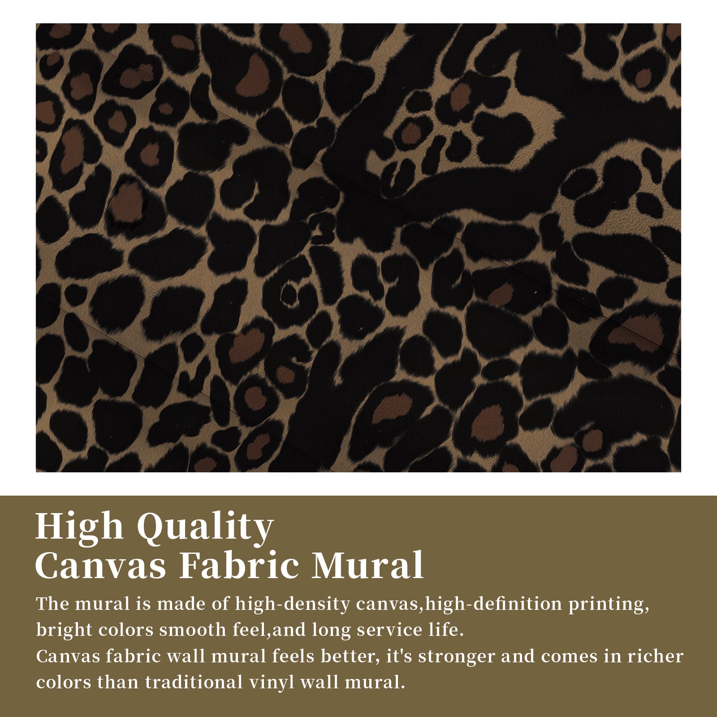 Animal Leopard Print Black Wallpaper Mural