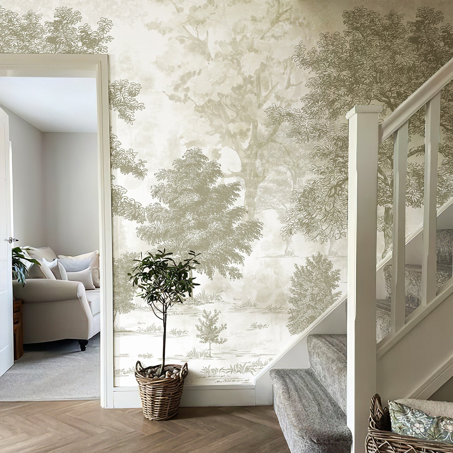 Forest Vintage Vast Expanse of Wilderness Wallpaper Mural