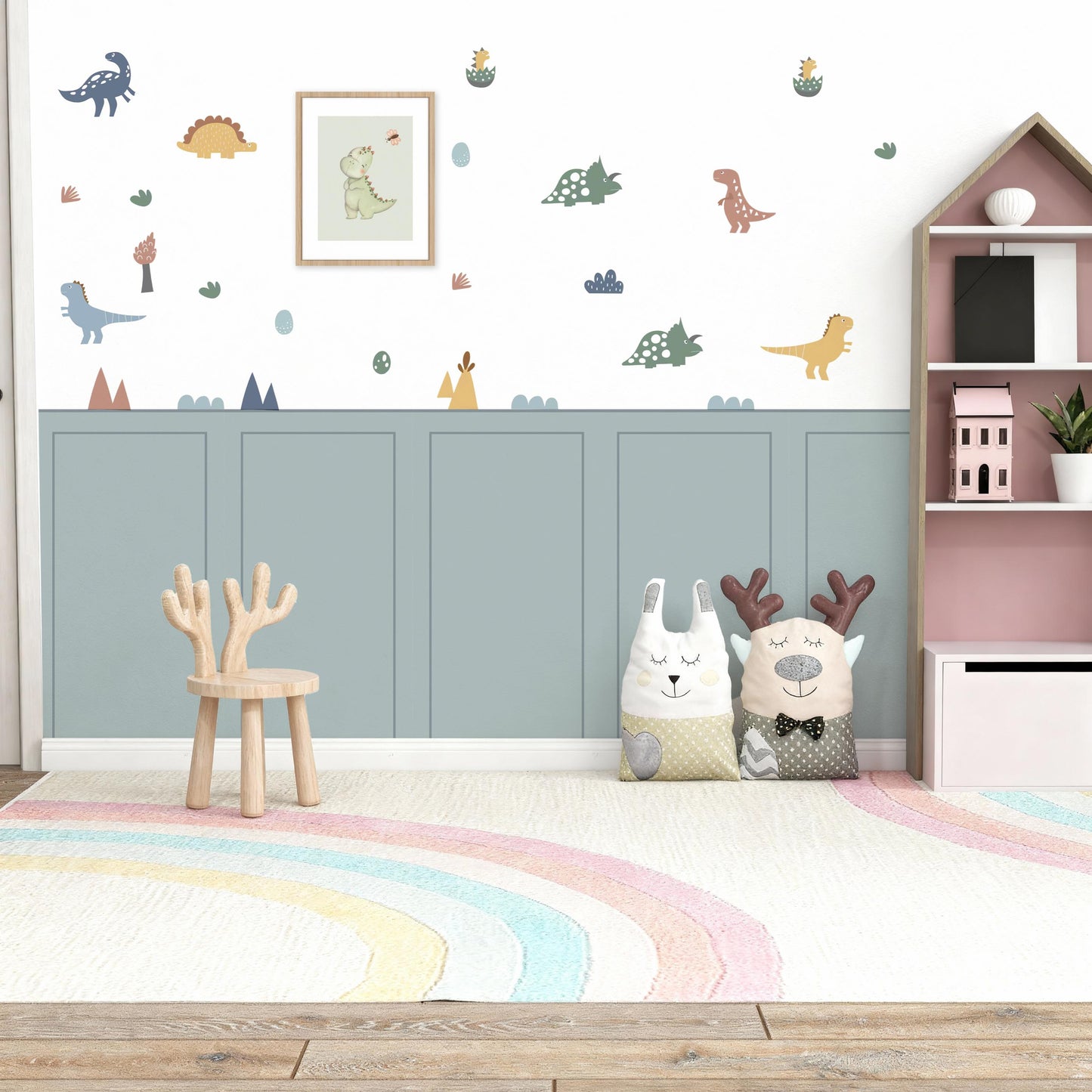 Dinosaur Adventure Wall Decals 4-Piece Set for Playful Room Décor