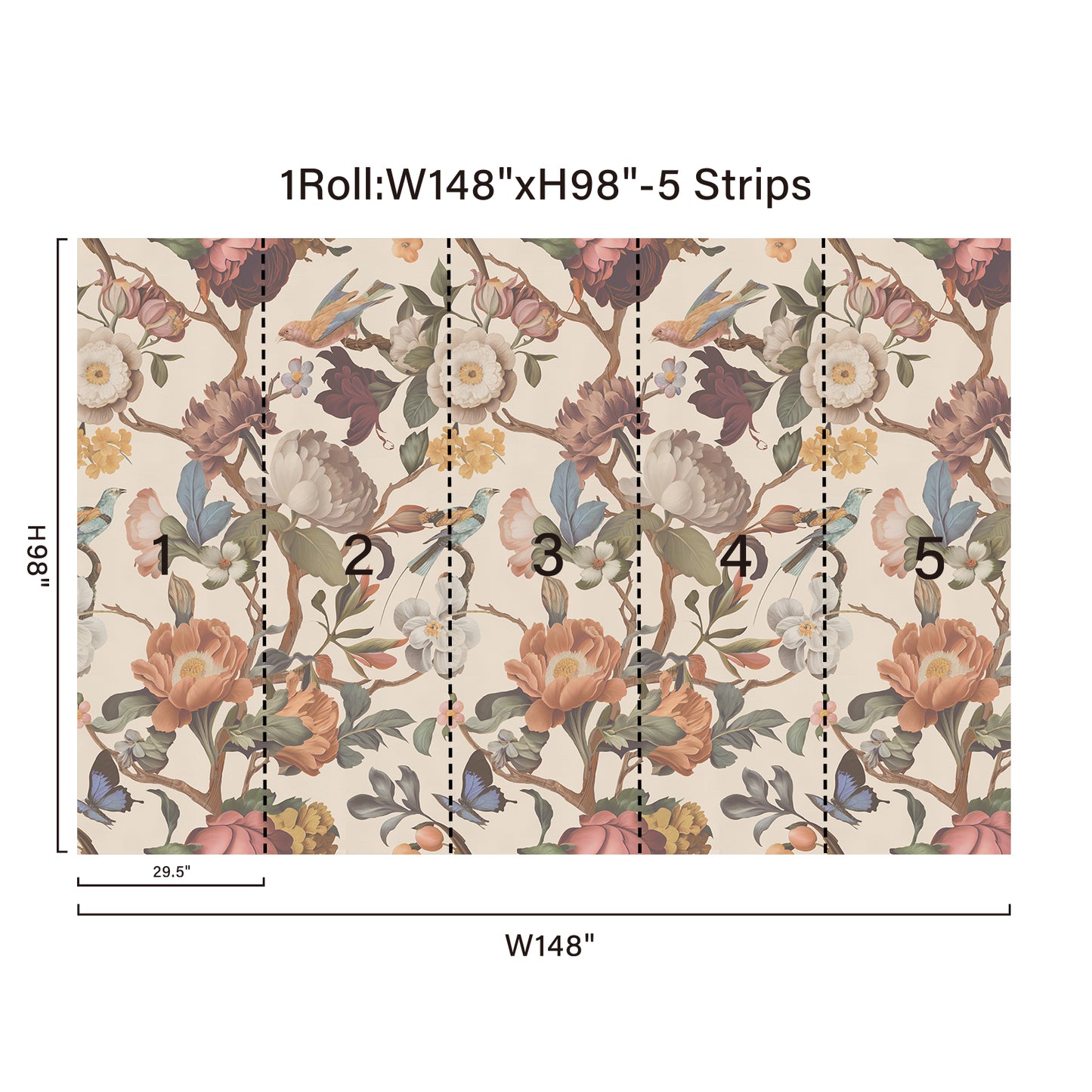 Special link-Roy Floral Second-Section Mural