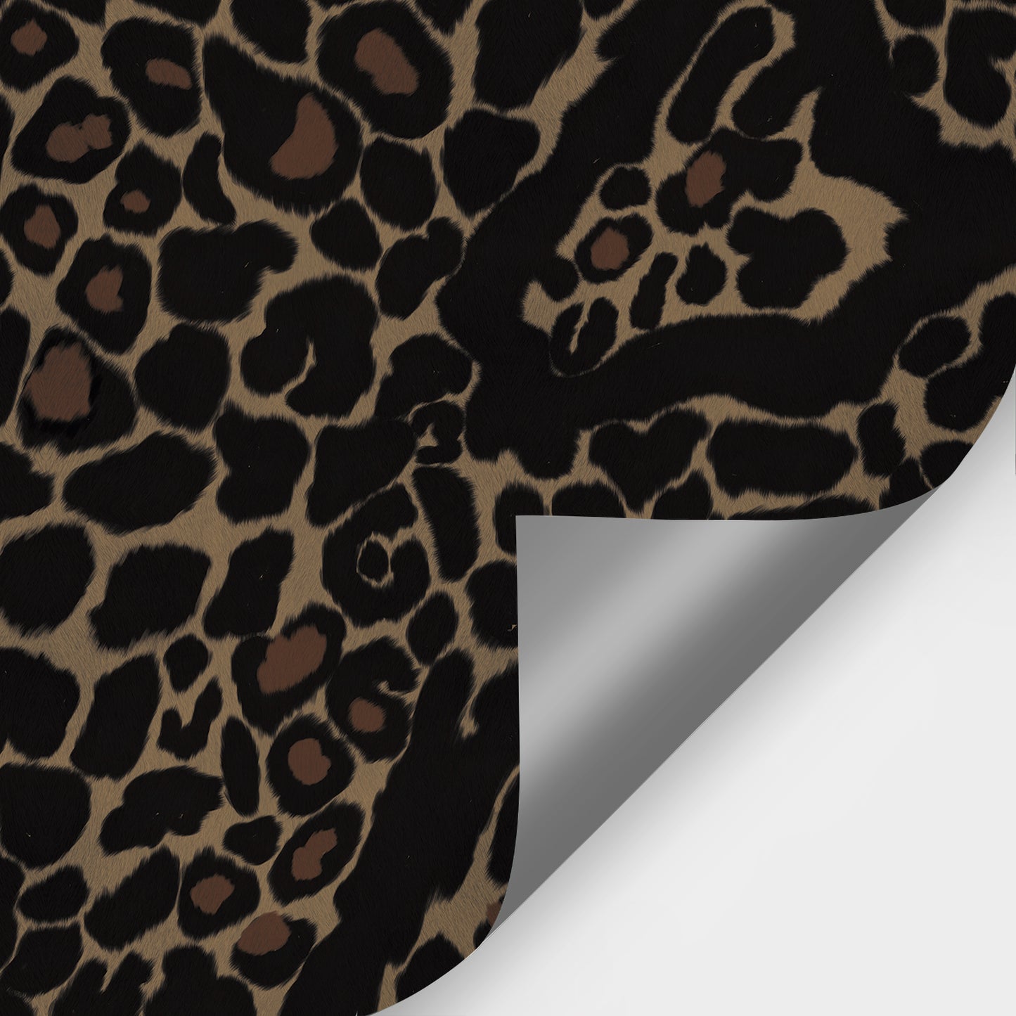 Animal Leopard Print Black Wallpaper Mural