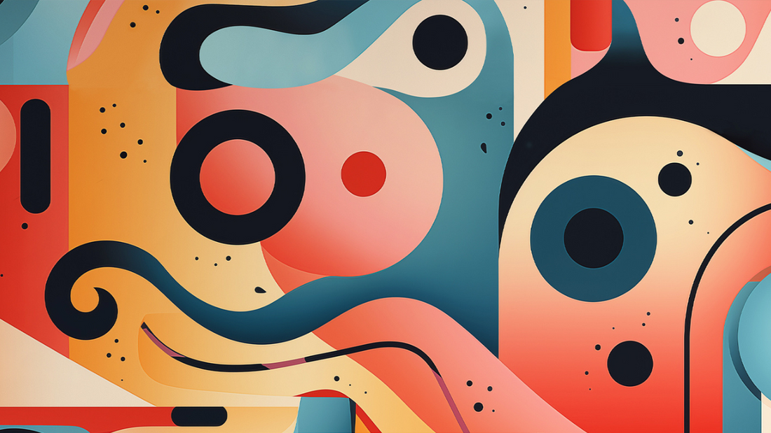 Inspiration source and audience of abstract type mural
