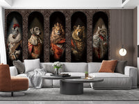 Animal King Wallpaper Mural – Luxury Custom Wall Mural for Living Room