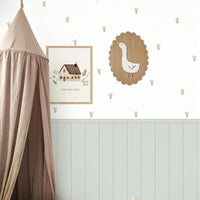 Sage Green Goose Nursery Peel and Stick Wall Decals | ZeekoHome