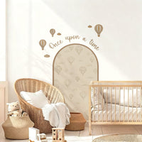 Peel & Stick Balloon Arch Wall Decal Set with Wooden Arch & Full Wooden Accessories