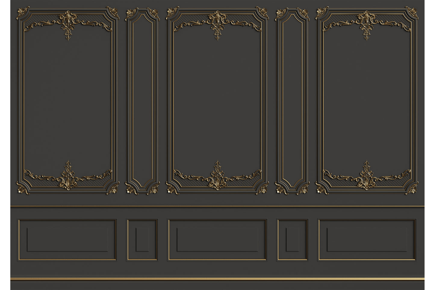 Wall Panel Cool Black Wallpaper Mural
