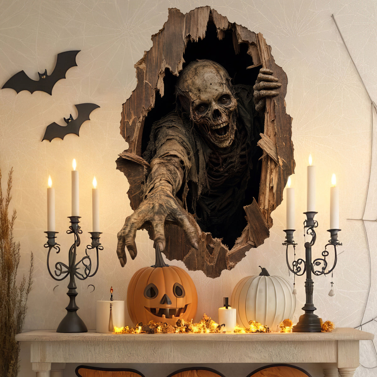 Halloween decorations Undead Reach Peel and Stick Door Decal
