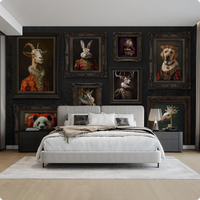 Animal Noble Wallpaper Mural – Vintage Custom Wall Art for Living Room