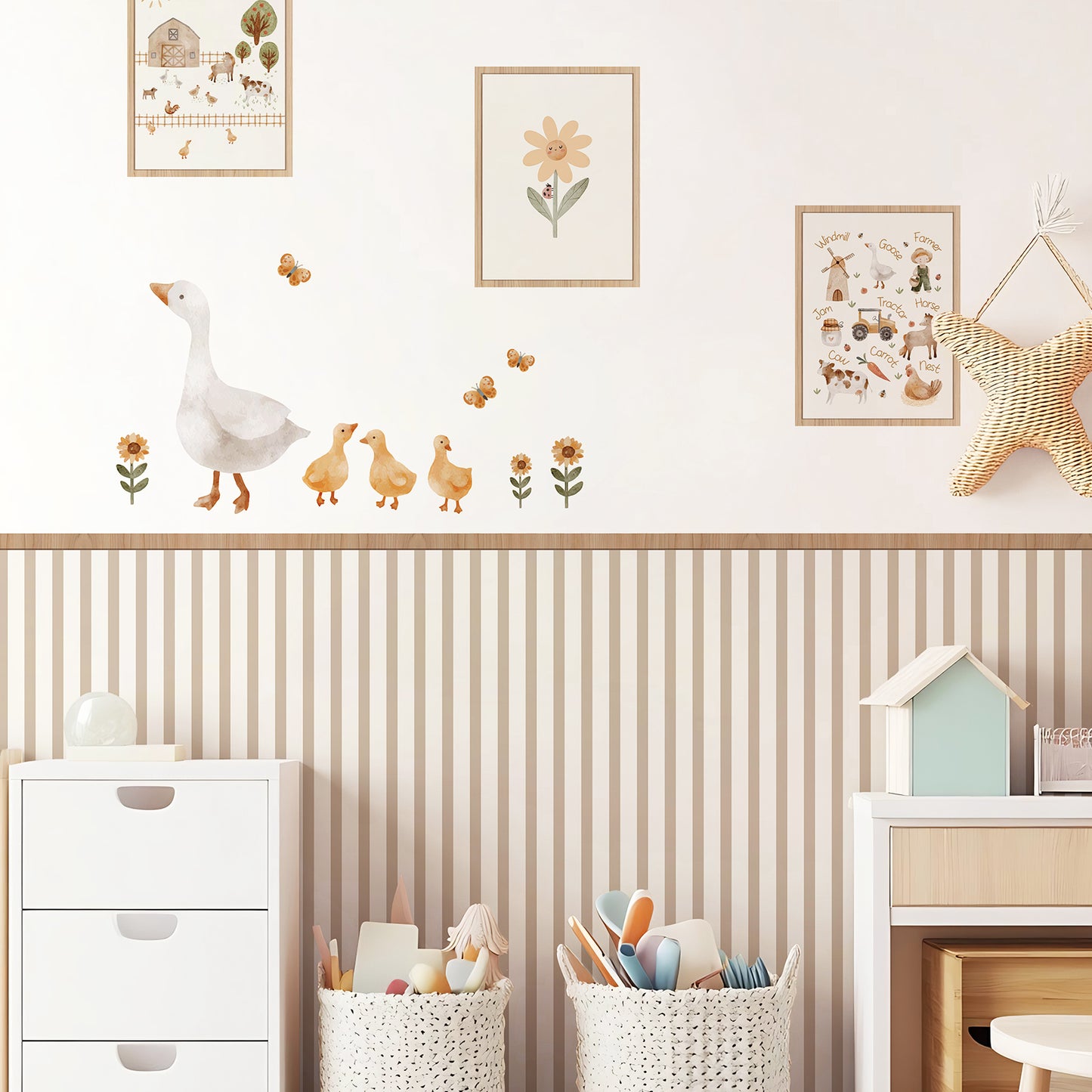 Farm Goose Nursery Peel and Stick Wall Decals | ZeekoHome