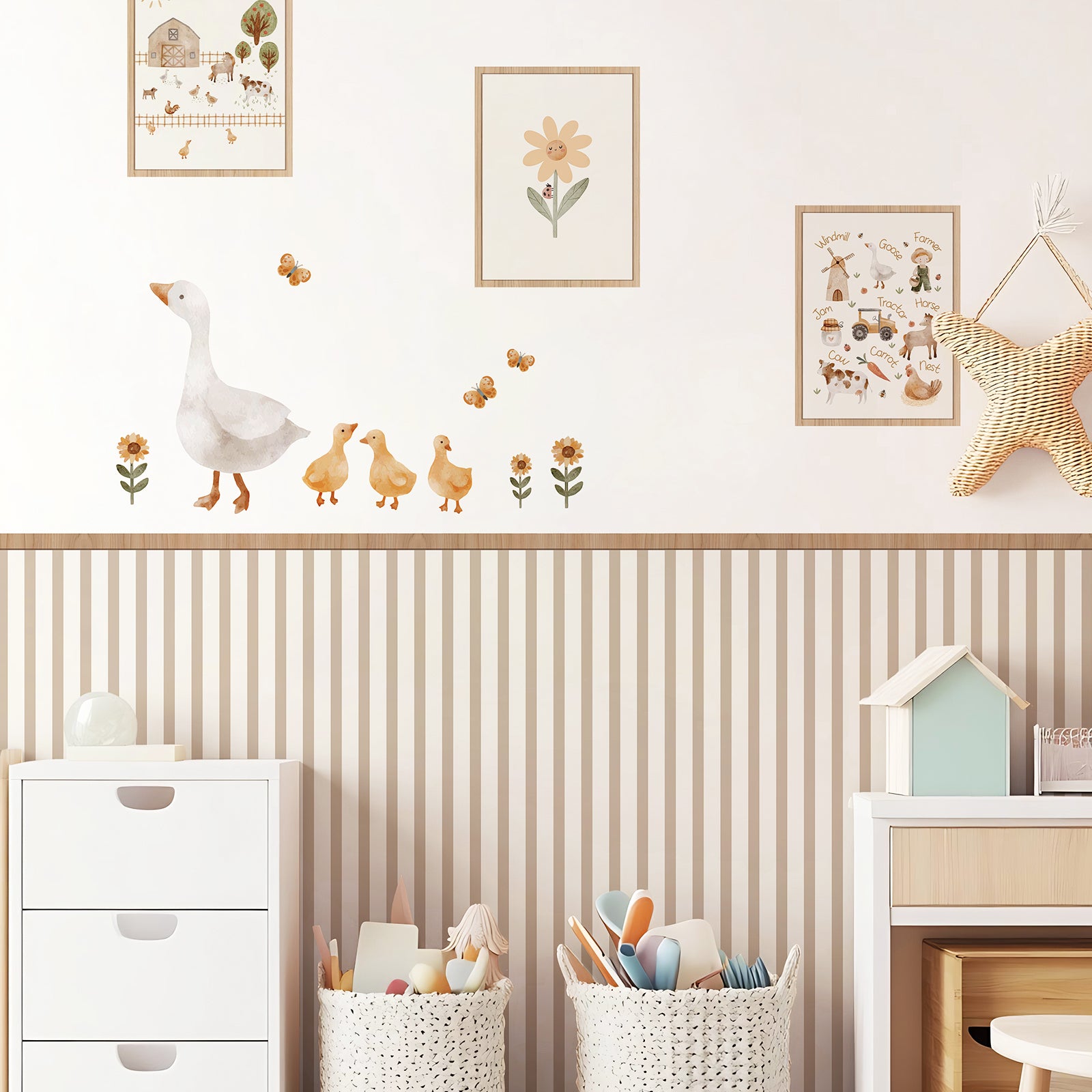 Farm Goose Nursery Peel and Stick Wall Decals | ZeekoHome
