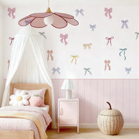 Pastel Bow Nursery Peel and Stick Wall Decals | ZeekoHome