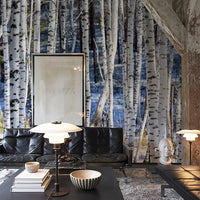 Forest Blue Wallpaper Mural