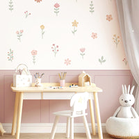 Pastel Floral Nursery Peel and Stick Wall Decals | ZeekoHome
