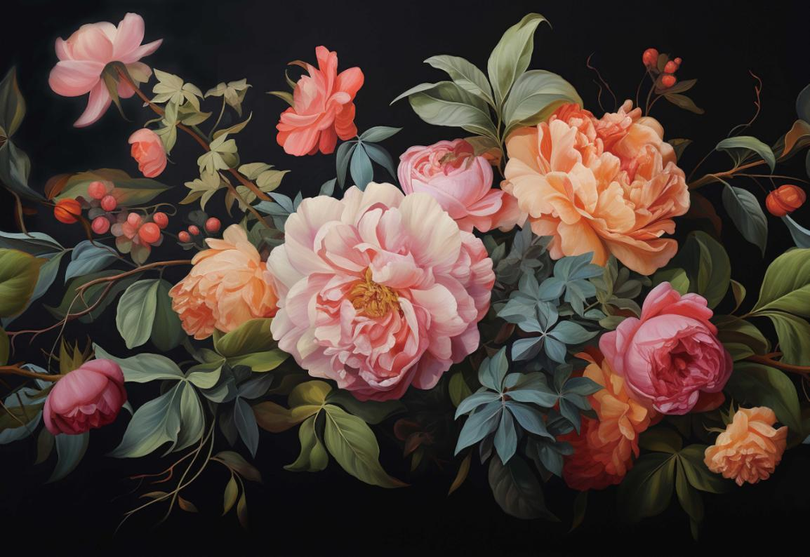 Floral Magnificent Years Wallpaper Mural– ZEEKO Home