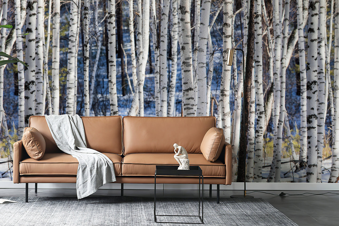 Forest Blue Wallpaper Mural