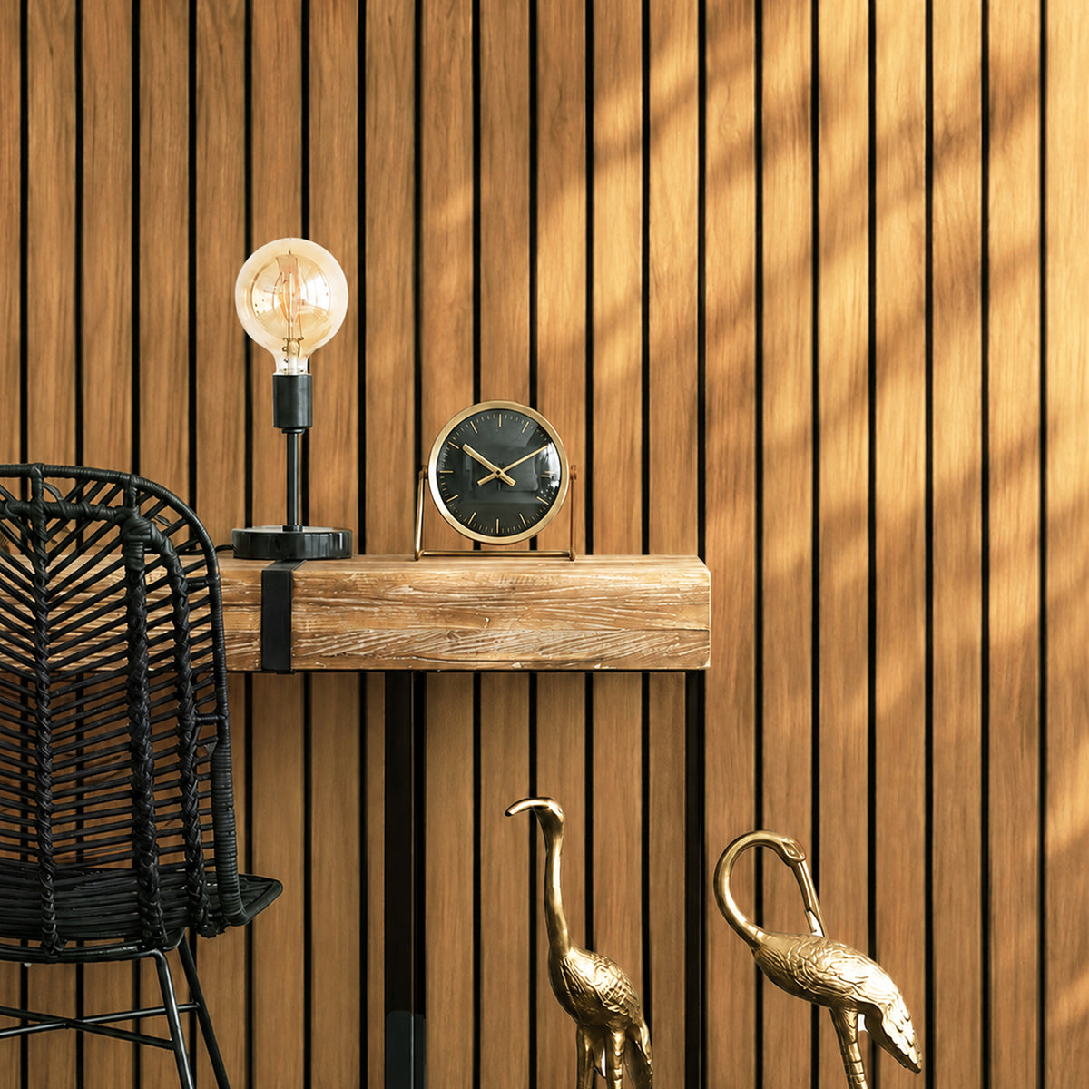 3D Foam Wood Slat Peel and Stick Wallpaper