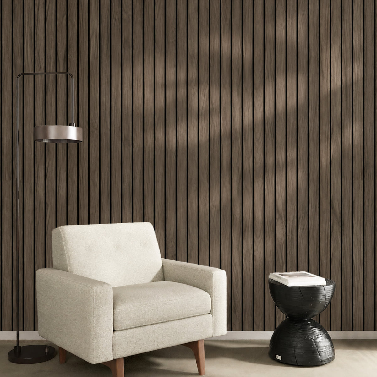 3D Foam Wood Slat Peel and Stick Wallpaper