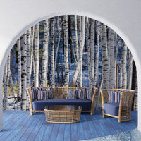 Forest Blue Wallpaper Mural