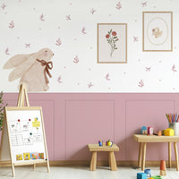 Pastel Canvas Bunny Nursery Peel and Stick Wall Decal Set | ZeekoHome