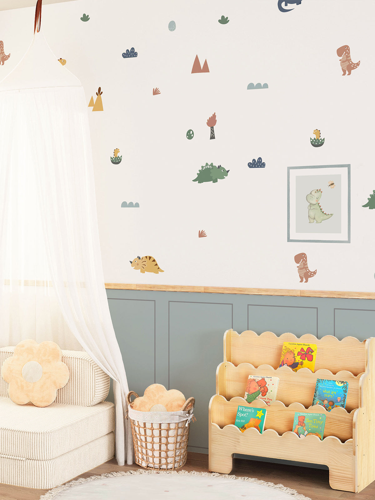 Dinosaur Adventure Wall Decals 4-Piece Set for Playful Room Décor