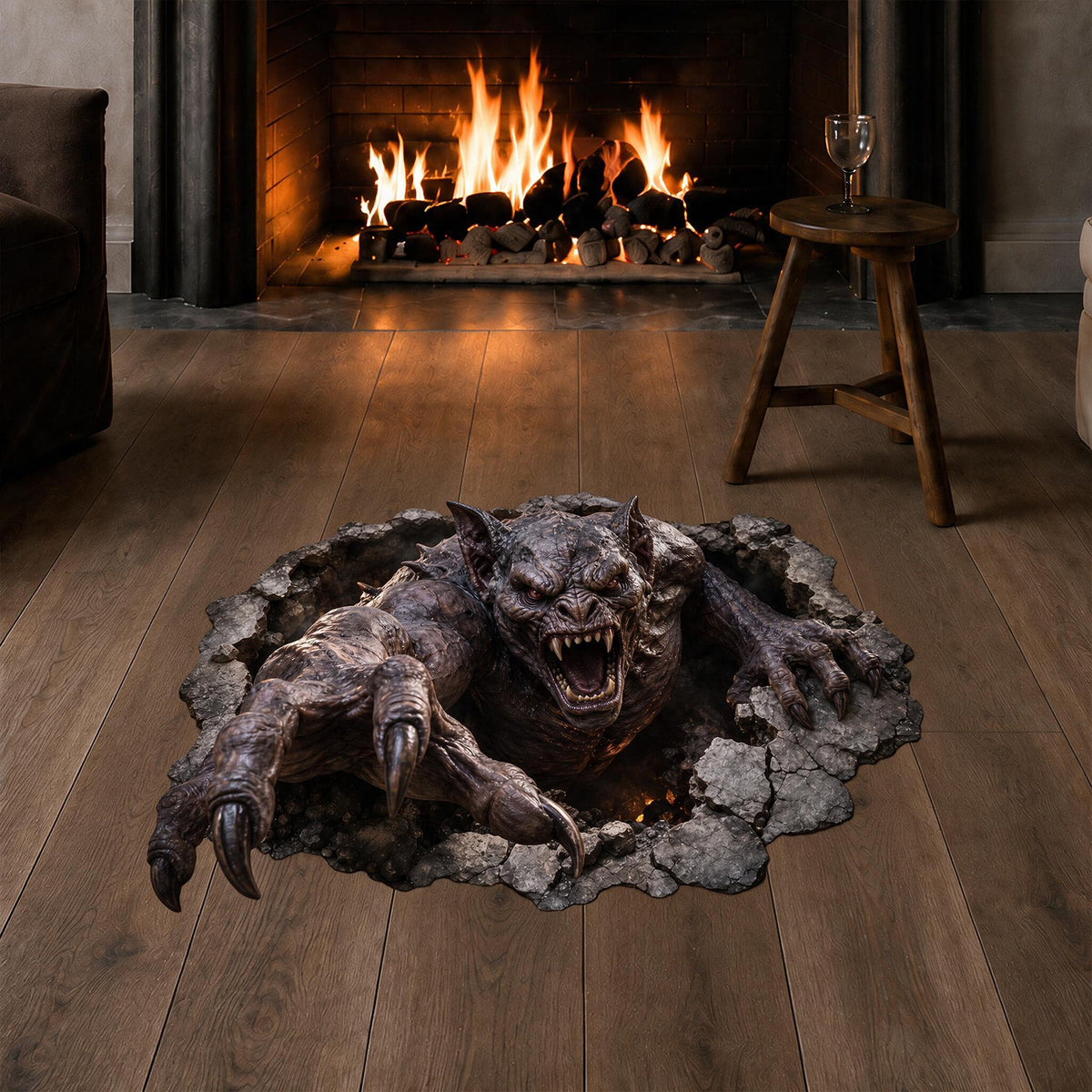 Halloween decorations Hellspawn Breakout Peel and Stick Floor Decal