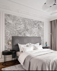 Vintage Funny Jungle Gray Wallpaper Mural