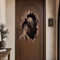Halloween decorations Undead Reach Peel and Stick Door Decal