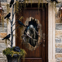 Halloween decorations Phantom Intruder Peel and Stick Door Decal