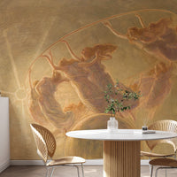 Zeeko Large Wall Mural Beige Figures Canvas Painting Wallpaper 148" W x 110" H The Dance of The Hours Mural Art Murals
