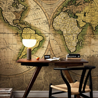 Zeeko Large 3D Vintage World Map Wall Mural