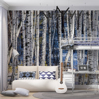 Forest Blue Wallpaper Mural