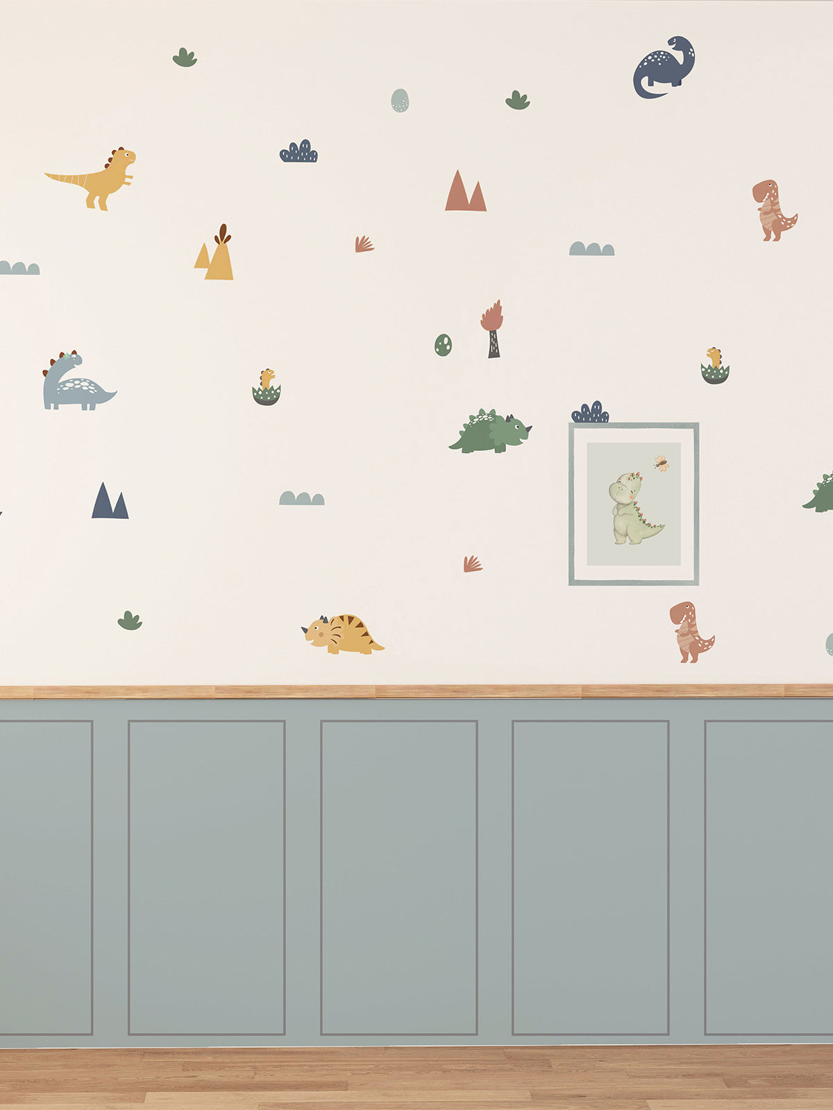 Dinosaur Adventure Wall Decals 4-Piece Set for Playful Room Décor