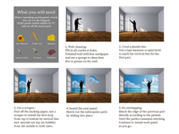 Vintage Susuno Jungle Gray Wallpaper Mural installation guide, step by step wall mural install instruction