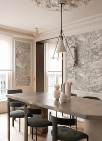Vintage Funny Jungle Gray Wallpaper Mural