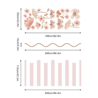 Blush Floral Butterfly Nursery Peel and Stick Wall Decals | ZeekoHome