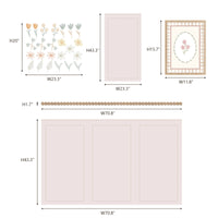 Peel and Stick Wall Border Decals Scalloped Trim Floral Wall Decals for Nursery & Girls Room