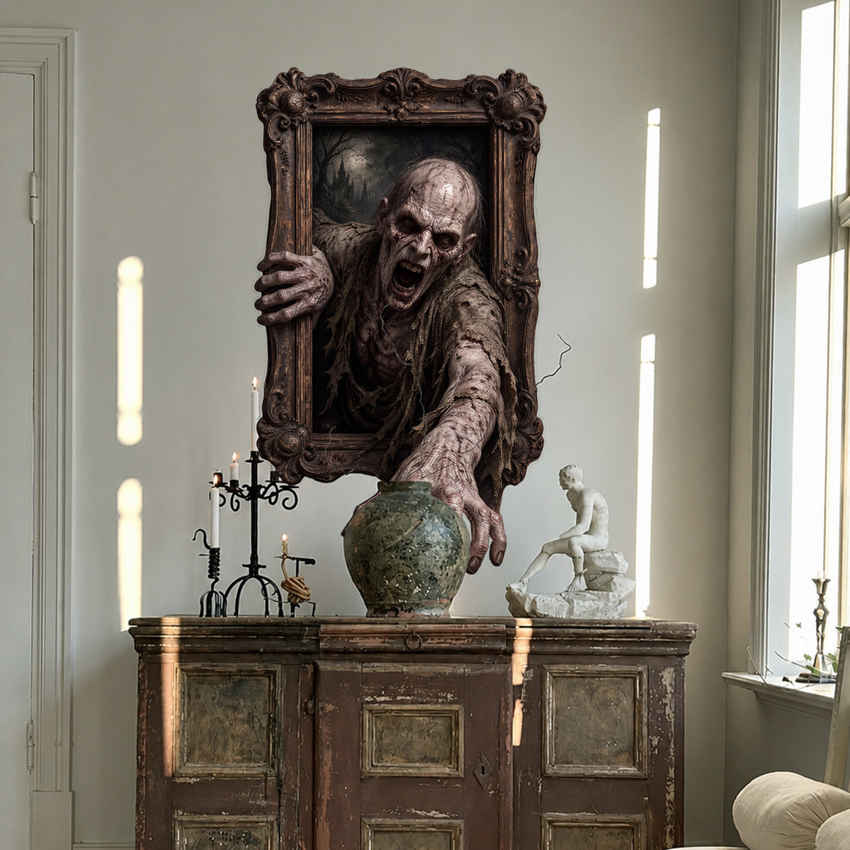 Halloween decorations Haunted Frame Peel and Stick Wall Decal Wall Painting