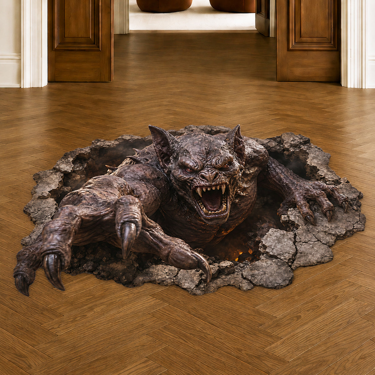Halloween decorations Hellspawn Breakout Peel and Stick Floor Decal