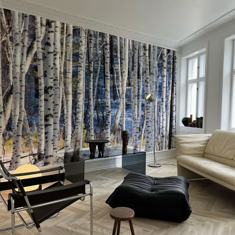 Forest Blue Wallpaper Mural