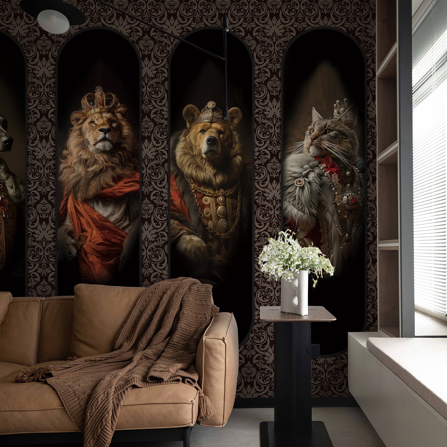 Animal Picture Frame Wallpaper Mural