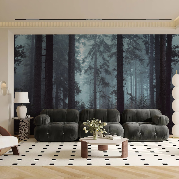 Fixed size：Forest Wind And Frost Wallpaper Mural