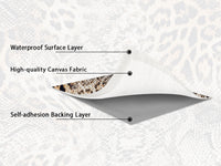 Leopard Snake Print peel and stick wall mural 3-layer canvas structure diagram