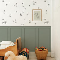 Charming Bunny & Nature Wall Decal Set for Playful and Serene Nursery Spaces
