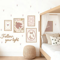 Peel & Stick Wall Panel Decals – Blush Wainscoting Look + Scalloped Border Trim Removable