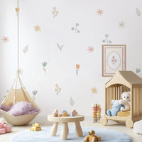 Peel and Stick Wall Border Decals Scalloped Trim Floral Wall Decals for Nursery & Girls Room